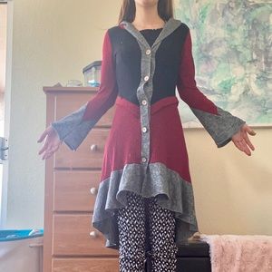 Button-down Waterfall Cardigan/Dress